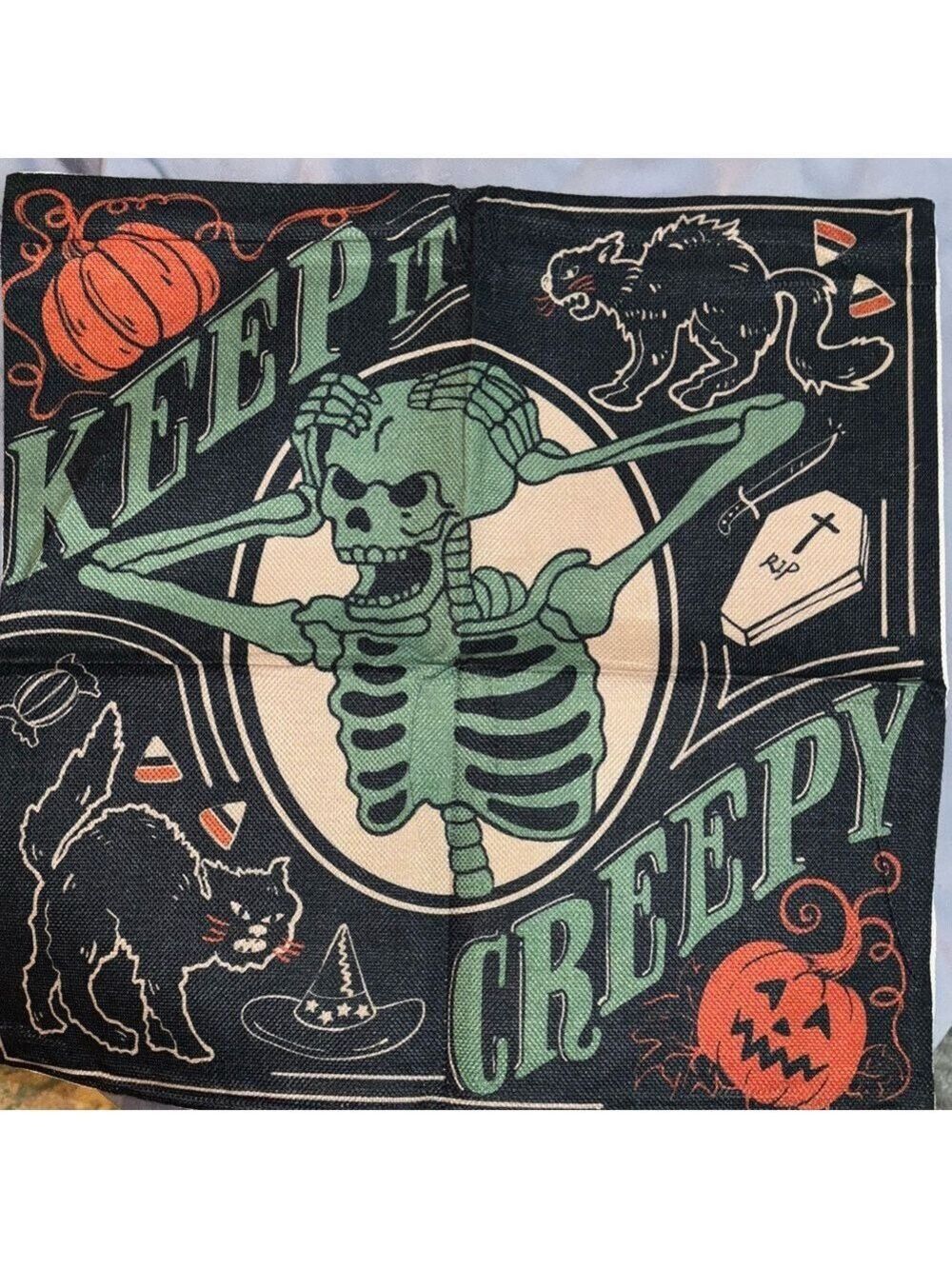 2 New Halloween Throw Pillow Covers—Keep It Creepy - Picture 2 of 7